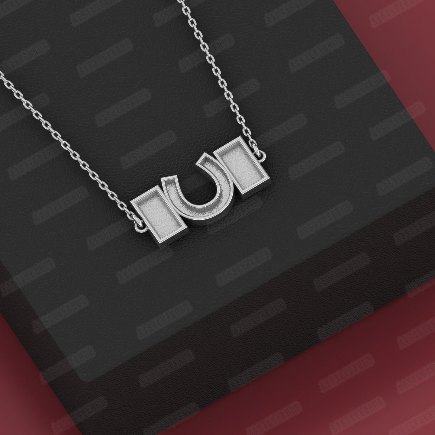 925 Sterling Silver Horseshoe with Shape Blank Bezel Necklace, Good for Resin & Ashes Work, Keepsake/Breastmilk DIY Crafts 16''+2'' Chain