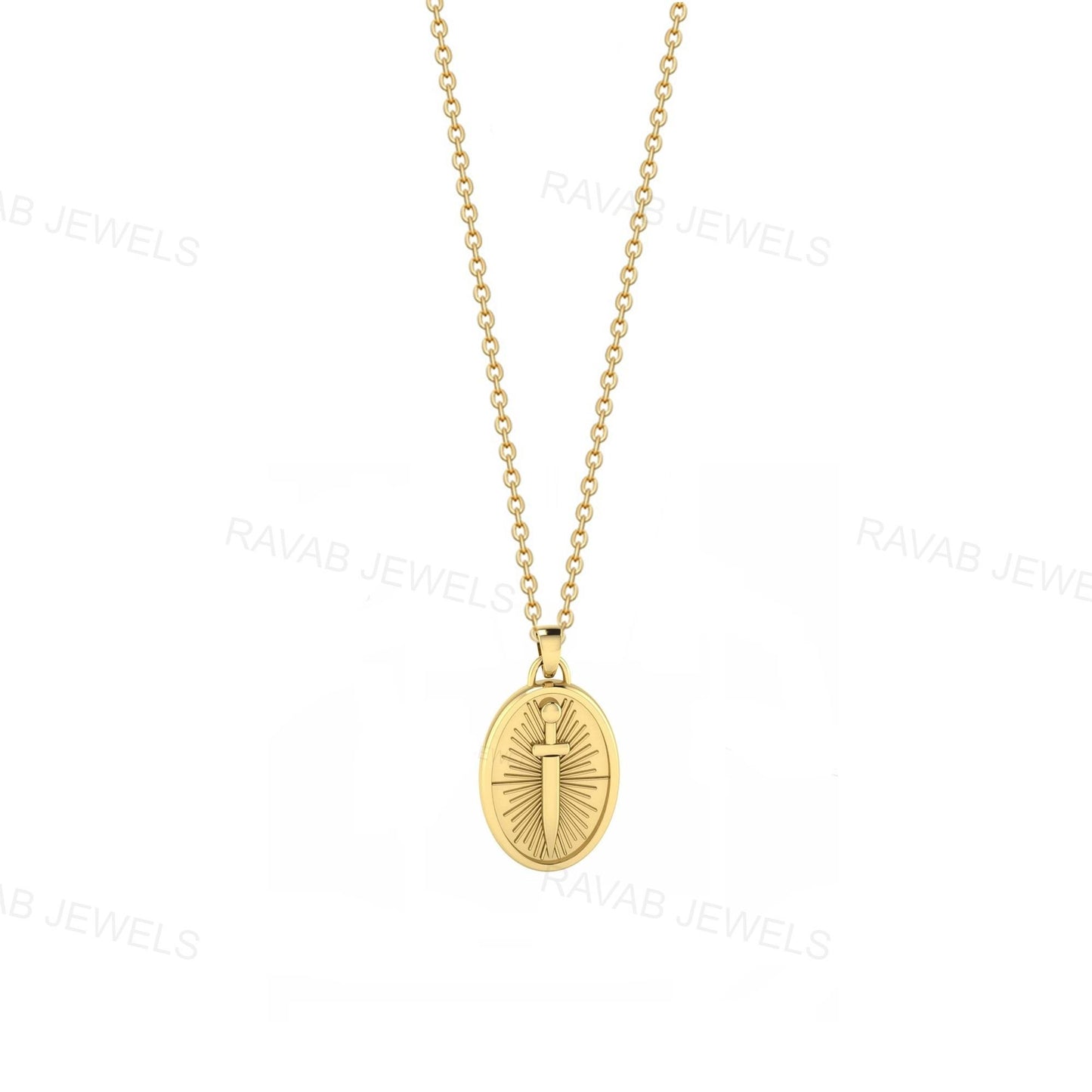 Good Quality 925 Sterling Silver Pendant 18k Gold Plated Sword Designer Gift For Men, Everyday Wear Jewelry