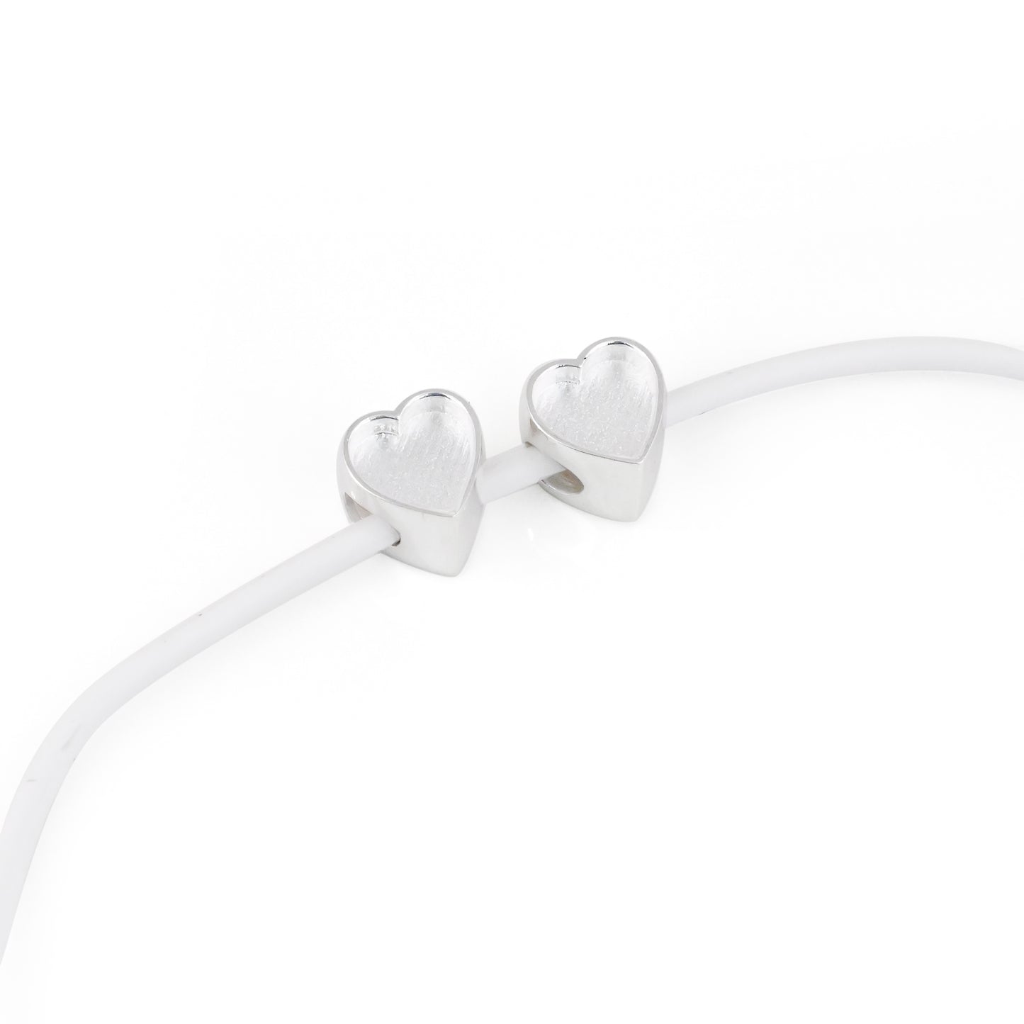 925 Sterling Silver Sliding Beads Pandora Charm With Heart Bezel, Charm For Pandora Bracelet, Beads For Resin Work, Keepsake Beads For Jewelry