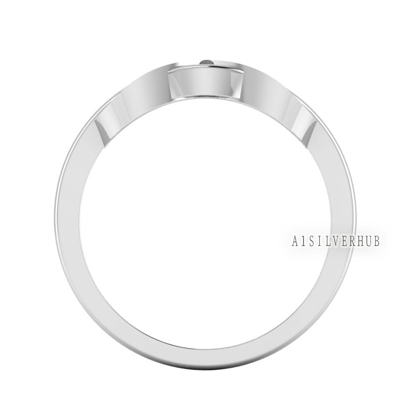 925 Sterling Solid Silver, Infinity Blank Channel Ring Setting, Good for Inlay Resin & Ashes Work, Keepsake Breastmilk DIY, Memorial Crafts