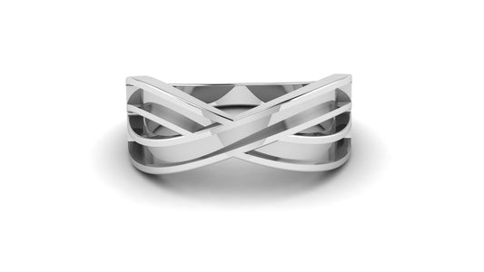 925 Sterling Solid Silver Infinity Ring with Both Side Blank Bezel, Good for Inlay Resin & Ashes Work, Keepsake Breastmilk DIY Craft