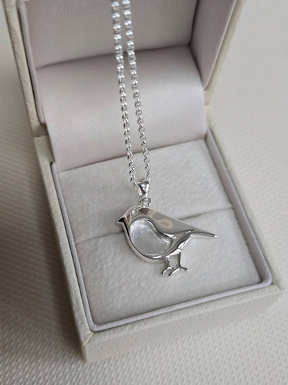 925 Sterling Solid Silver Robin Bird Blank Empty Bezel Pendant Settings, Good for Resin & Ashes Work, Keepsake/Breastmilk DIY, For Bird Lover