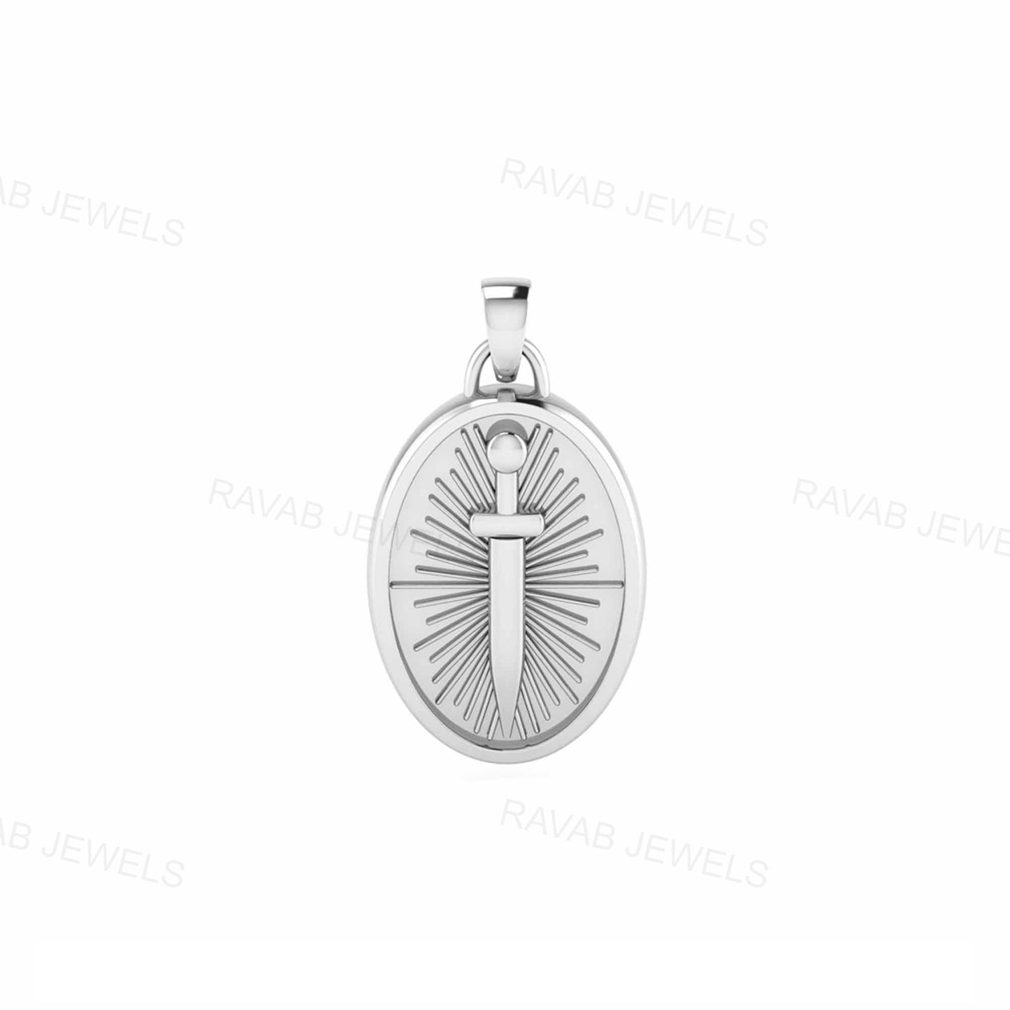 Good Quality 925 Sterling Silver Pendant 18k Gold Plated Sword Designer Gift For Men, Everyday Wear Jewelry