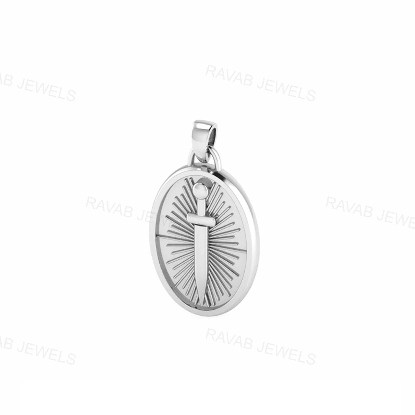 Good Quality 925 Sterling Silver Pendant 18k Gold Plated Sword Designer Gift For Men, Everyday Wear Jewelry