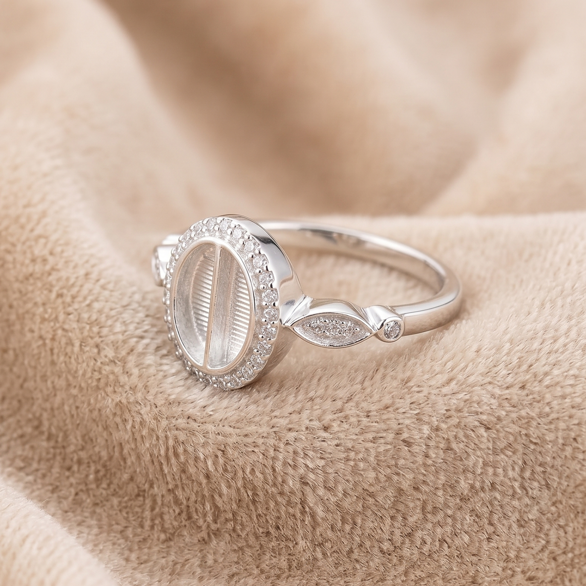 925 sterling silver 8x10mm Oval Blank Bezel Setting Ring For Keepsake breastmilk Ashes & Resin Filling Memorial Jewelry DIY Crafts