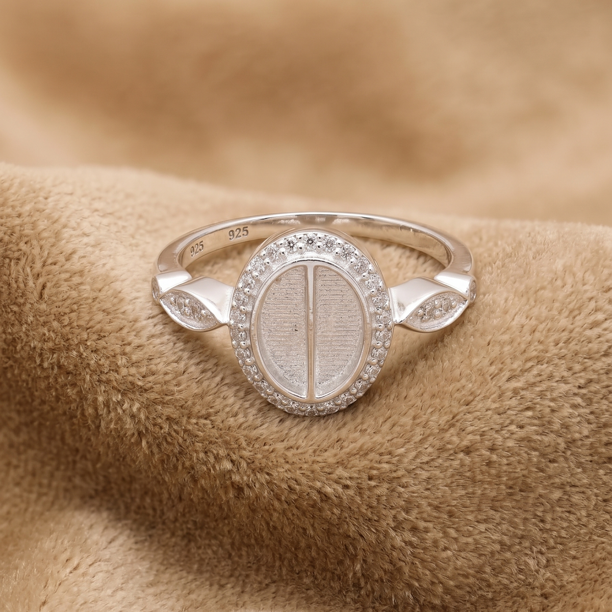 925 sterling silver 8x10mm Oval Blank Bezel Setting Ring For Keepsake breastmilk Ashes & Resin Filling Memorial Jewelry DIY Crafts