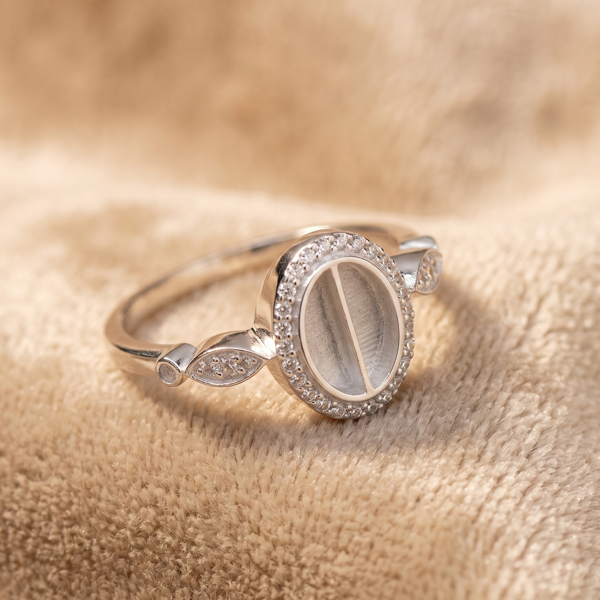 925 sterling silver 8x10mm Oval Blank Bezel Setting Ring For Keepsake breastmilk Ashes & Resin Filling Memorial Jewelry DIY Crafts
