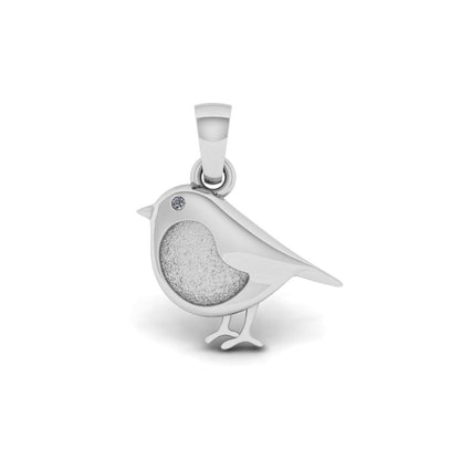925 Sterling Solid Silver Robin Bird Blank Empty Bezel Pendant Settings, Good for Resin & Ashes Work, Keepsake/Breastmilk DIY, For Bird Lover