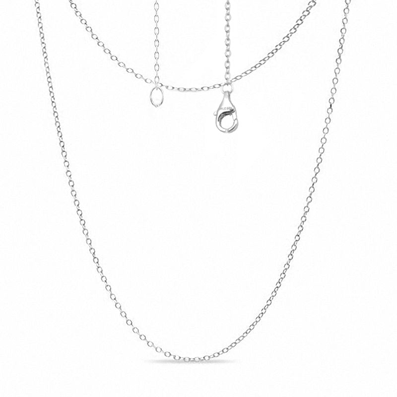 925 Sterling Silver 1mm Thickness, Trace Chain, Simple Thin Chain, For Pendant Necklace, Rolo Cable Chain 16'', 18", 20", 22" + 2" Extension