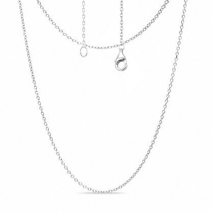 925 Sterling Silver 1mm Thickness, Trace Chain, Simple Thin Chain, For Pendant Necklace, Rolo Cable Chain 16'', 18", 20", 22" + 2" Extension