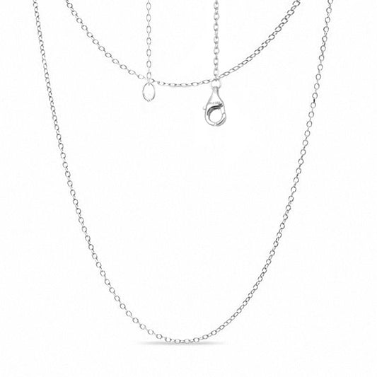 925 Sterling Silver 1mm Thickness, Trace Chain, Simple Thin Chain, For Pendant Necklace, Rolo Cable Chain 16'', 18", 20", 22" + 2" Extension