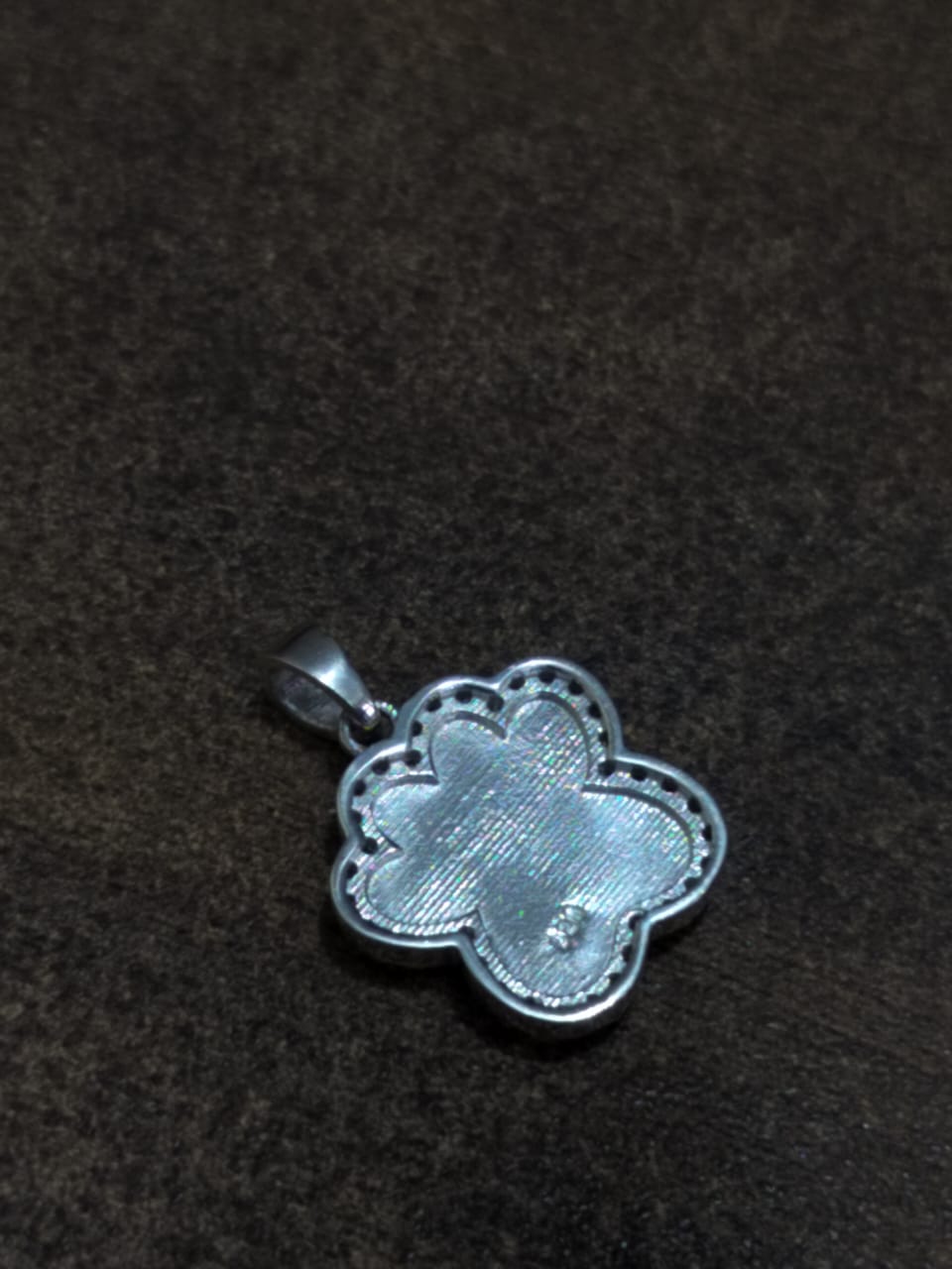 925 Sterling Silver 20mm Dog Paw Shape Blank Bezel Pendant with CZ Setted, Animal Pendant, Keepsake DIY, Good for Resin work