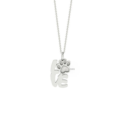 925 Sterling Solid Silver Dog Paw Print Blank Bezel LOVE Pendant Setting, Good for Resin & Ashes Work, Keepsake/Breastmilk DIY, Animal Lover