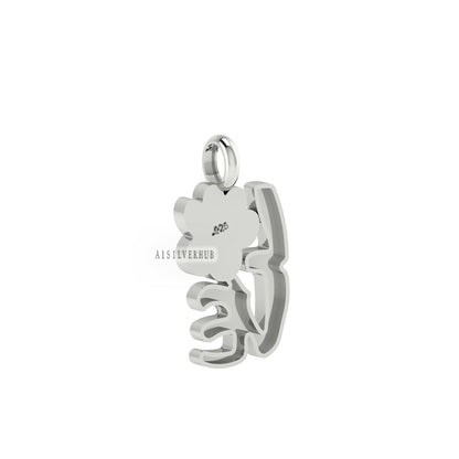 925 Sterling Solid Silver Dog Paw Print Blank Bezel LOVE Pendant Setting, Good for Resin & Ashes Work, Keepsake/Breastmilk DIY, Animal Lover