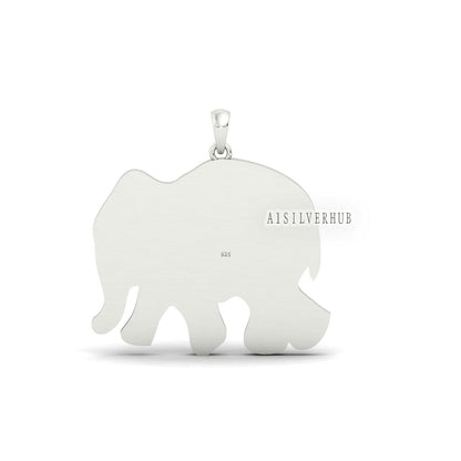 Elephant Blank Bezel Pendant Setting, 925 Sterling Solid Silver, Good for Crushed Opal, Resin & Ashes Work, Breastmilk/Keepsake DIY Crafts