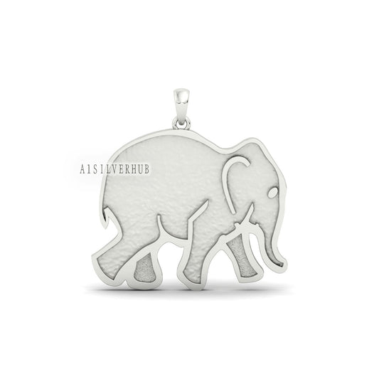 Elephant Blank Bezel Pendant Setting, 925 Sterling Solid Silver, Good for Crushed Opal, Resin & Ashes Work, Breastmilk/Keepsake DIY Crafts