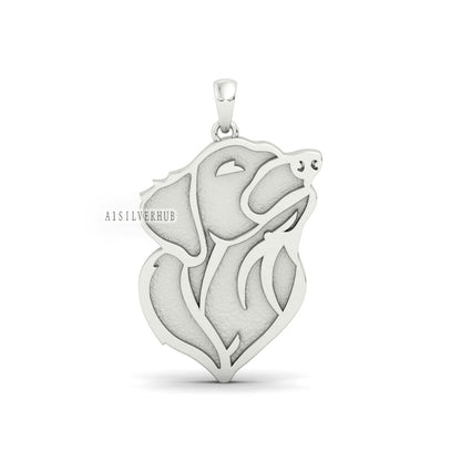 925 Sterling Silver Labrador Dog Face Blank Bezel Pendant Settings, Good for Resin & Ashes Work,Keepsake/Breastmilk DIY,Memorial Pet Jewelry