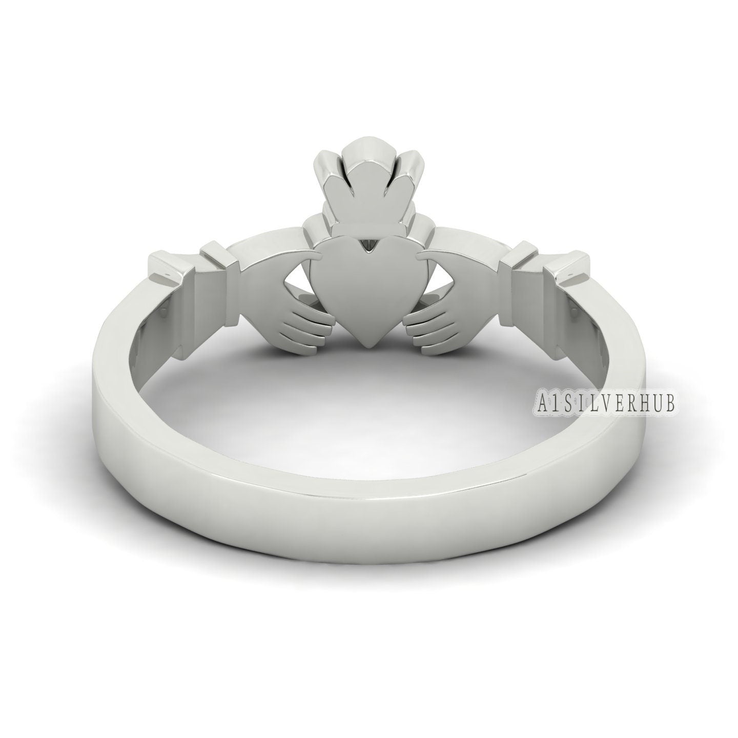 Celtic Claddagh Ring Silver, Silver Claddagh Ring, Simple Claddagh Ring, Irish Celtic Ring, Heart Claddagh Ring, Women Claddagh Ring Silver