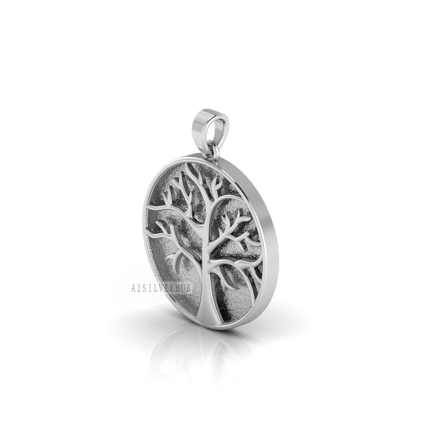 925 Sterling Silver Tree of Life Pendant Blank Setting, For Pour Resin Works, Breastmilk DIY, Keepsake Memorial Celtic Jewellery Crafts