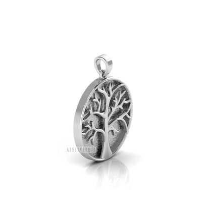 925 Sterling Silver Tree of Life Pendant Blank Setting, For Pour Resin Works, Breastmilk DIY, Keepsake Memorial Celtic Jewellery Crafts