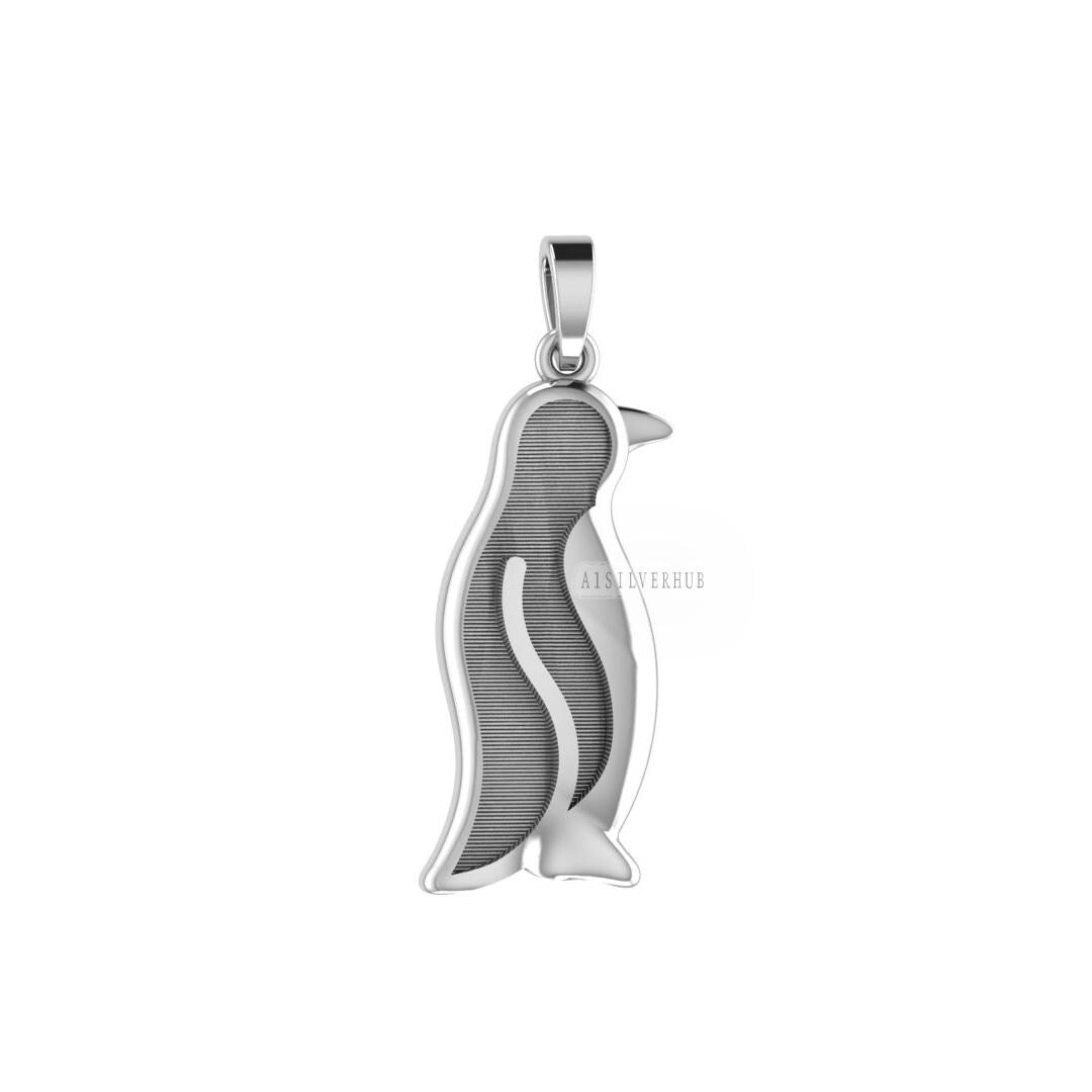925 Sterling Solid Silver Penguin Blank Bezel Pendant Settings, Good for Resin & Ashes Work, Keepsake/Breastmilk DIY, Memorial Jewelry Craft