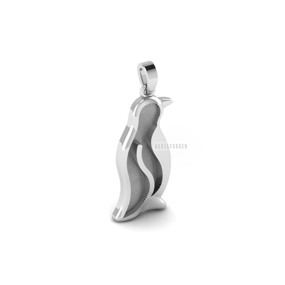 925 Sterling Solid Silver Penguin Blank Bezel Pendant Settings, Good for Resin & Ashes Work, Keepsake/Breastmilk DIY, Memorial Jewelry Craft