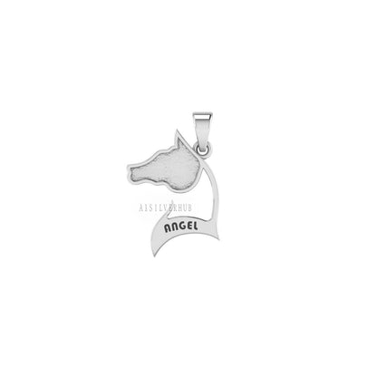 Horse Face 925 Sterling Silver, Good Luck Pendant, Breastmilk/Keepsake Blank Pendant, Good for Resin & Ashes Work, Horse Face Jewelry DIY Crafts