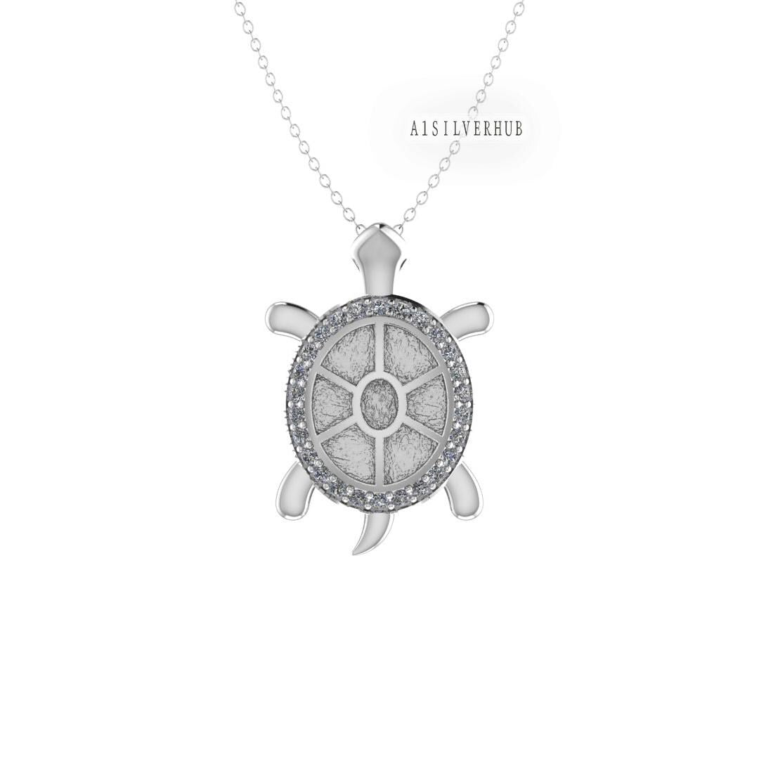 925 Sterling Silver Turtle Blank Pendant Settings, Good for Resin & Ashes Work, Keepsake/Breastmilk DIY Crafts, Animal Memorial Jewelry DIY