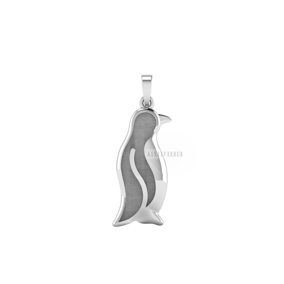925 Sterling Solid Silver Penguin Blank Bezel Pendant Settings, Good for Resin & Ashes Work, Keepsake/Breastmilk DIY, Memorial Jewelry Craft