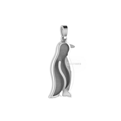 925 Sterling Solid Silver Penguin Blank Bezel Pendant Settings, Good for Resin & Ashes Work, Keepsake/Breastmilk DIY, Memorial Jewelry Craft