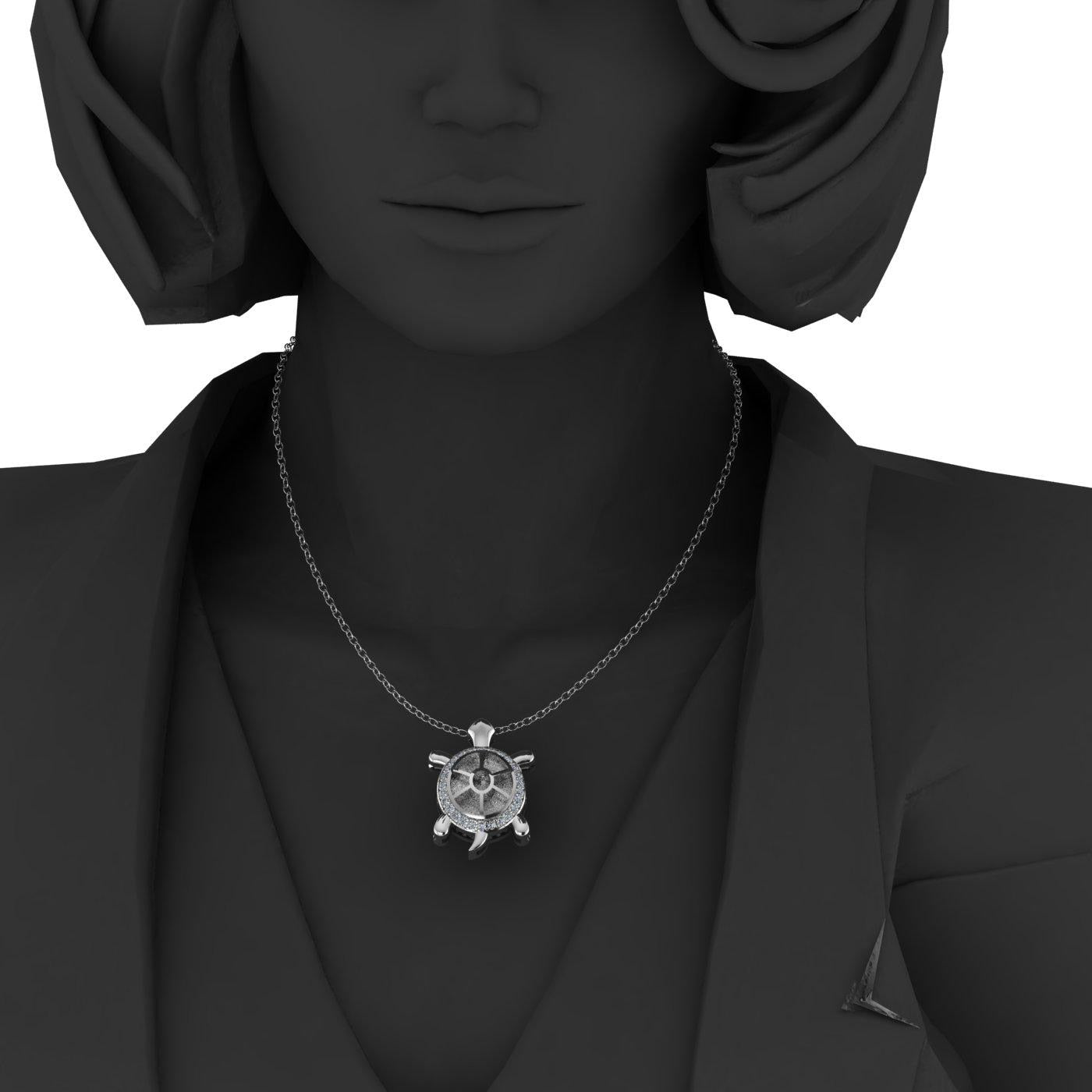 925 Sterling Silver Turtle Blank Pendant Settings, Good for Resin & Ashes Work, Keepsake/Breastmilk DIY Crafts, Animal Memorial Jewelry DIY