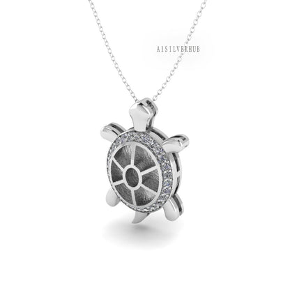 925 Sterling Silver Turtle Blank Pendant Settings, Good for Resin & Ashes Work, Keepsake/Breastmilk DIY Crafts, Animal Memorial Jewelry DIY