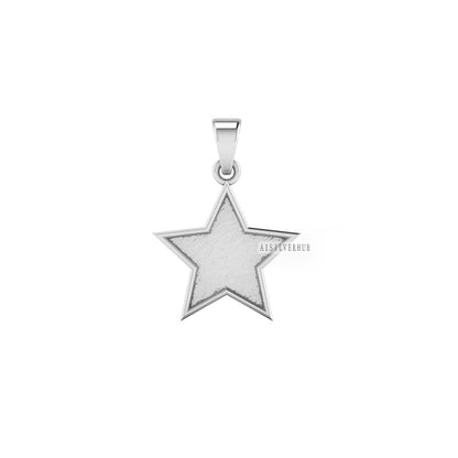925 Sterling Solid Silver, Star Shape Blank Pendant Settings, Good for Resin & Ashes Work, DIY Breastmilk/Keepsake, Memorial Jewelry Crafts