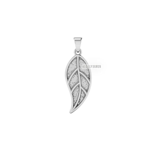 925 Sterling Silver Leaf Blank Bezel Charm Pendant Settings, Good for Resin & Ashes Work, Keepsake/Breastmilk DIY, Gift For Nature Lover