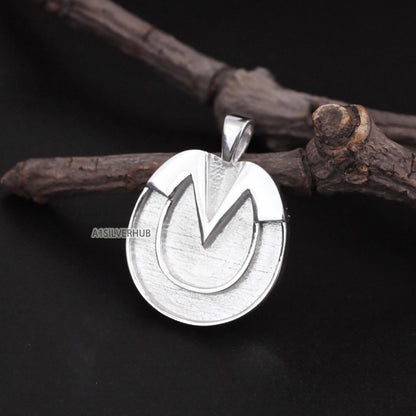 925 Sterling Solid Silver, Horse Feet Hoofprint Pendant, Blank Bezel Settings For Pour Resin & Horse Hair, Good Luck Jewelry, DIY Crafts
