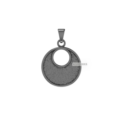 925 Sterling Solid Silver 20mm Half Moon Round Blank Bezel Pendant Setting, Good for Resin & Ashes, Breastmilk/Keepsake, DIY Crafts