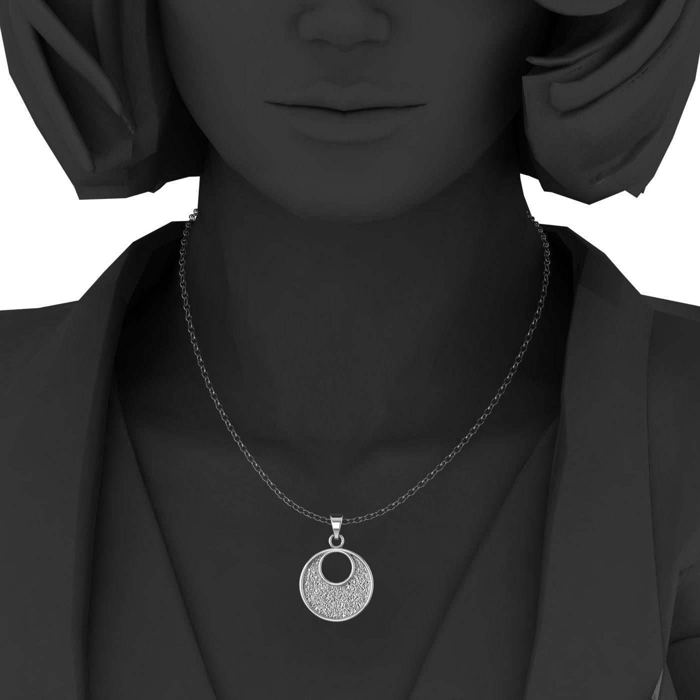 925 Sterling Solid Silver 20mm Half Moon Round Blank Bezel Pendant Setting, Good for Resin & Ashes, Breastmilk/Keepsake, DIY Crafts