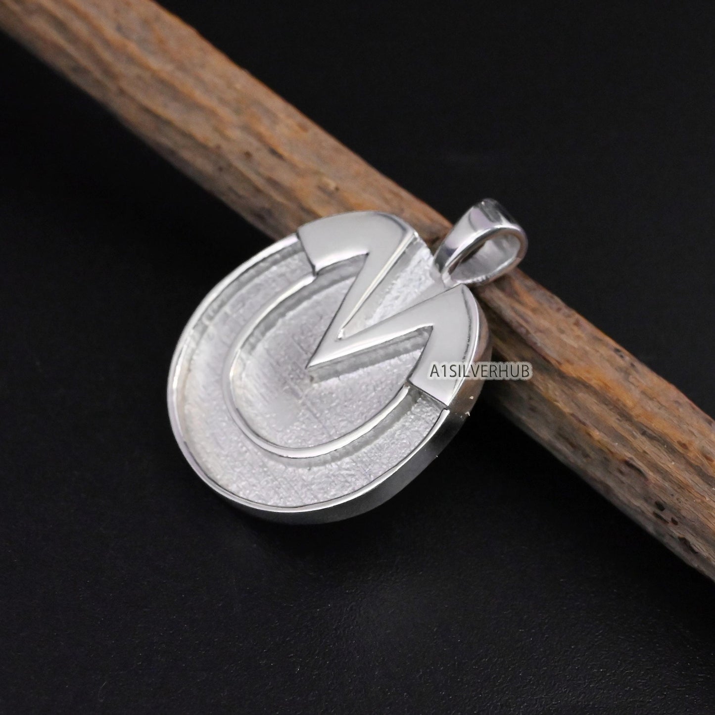 925 Sterling Solid Silver, Horse Feet Hoofprint Pendant, Blank Bezel Settings For Pour Resin & Horse Hair, Good Luck Jewelry, DIY Crafts