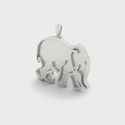 Elephant Blank Bezel Pendant Setting, 925 Sterling Solid Silver, Good for Crushed Opal, Resin & Ashes Work, Breastmilk/Keepsake DIY Crafts