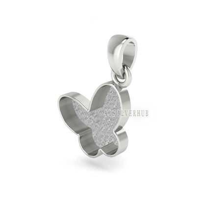 925 Sterling Solid Silver Butterfly Shape DIY Breastmilk/Keepsake Pendant Setting, Good for Resin & Ashes Work, Memorial Jewellery Crafts