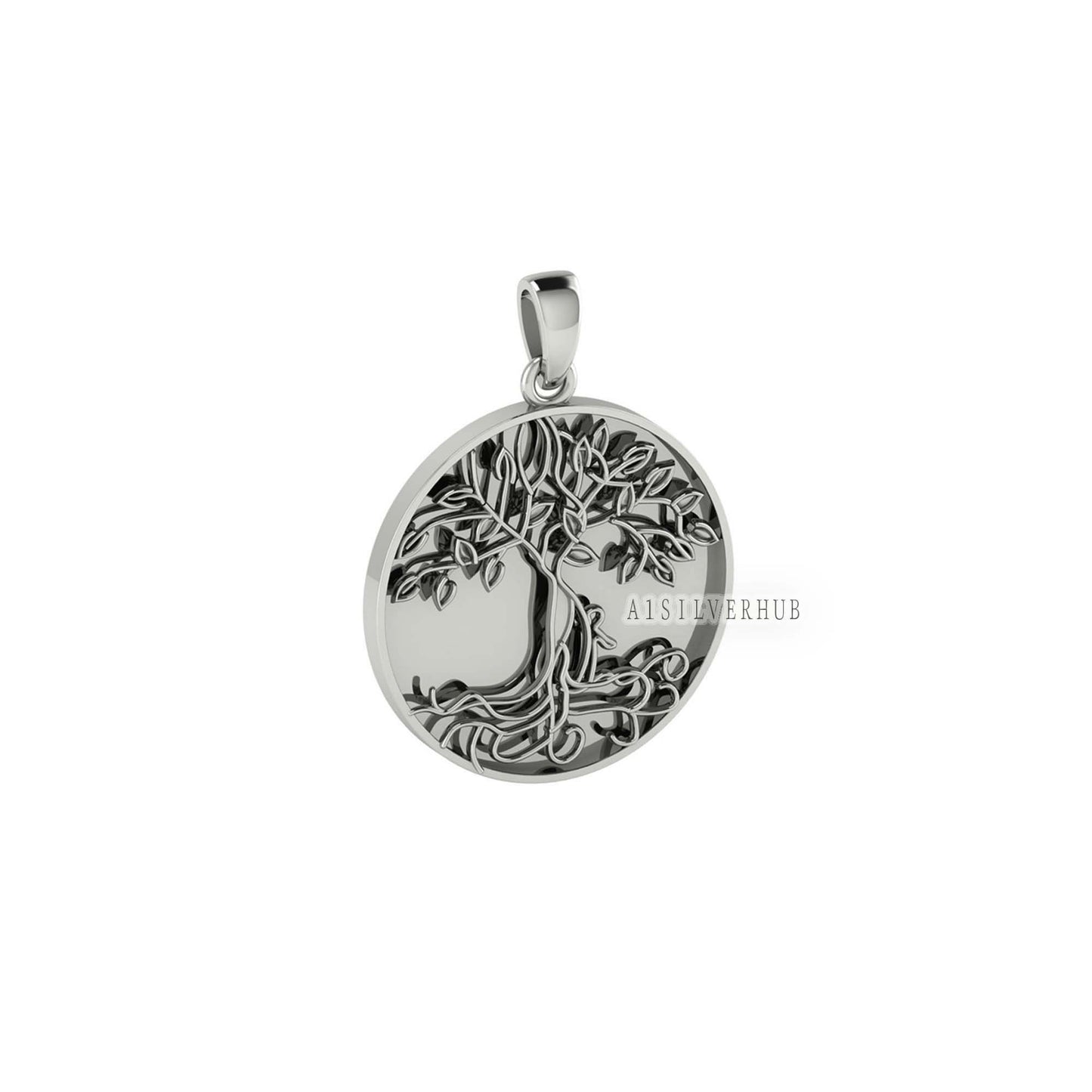 925 Sterling Silver Tree of Mother's Love with Her Child Pendant Setting, For Pour Resin Works, Breastmilk DIY, Keepsake Memorial Jewellery