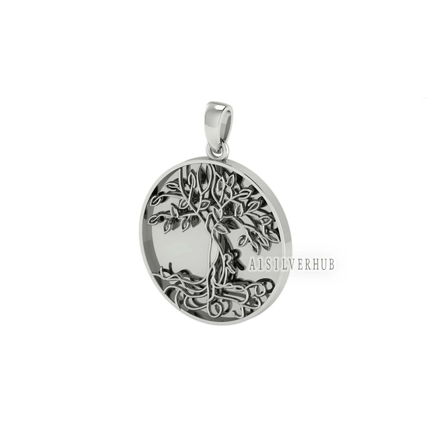 925 Sterling Silver Tree of Mother's Love with Her Child Pendant Setting, For Pour Resin Works, Breastmilk DIY, Keepsake Memorial Jewellery