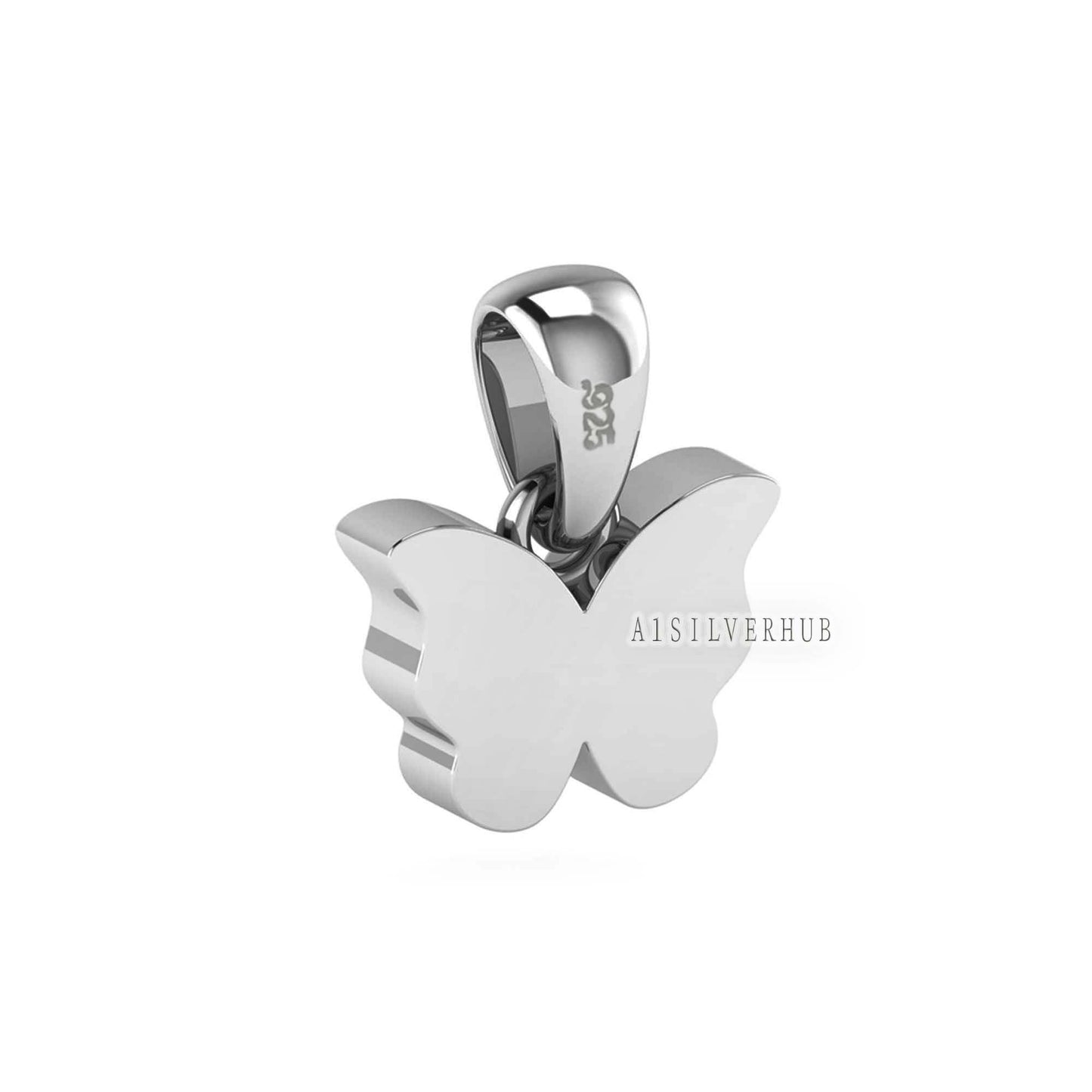 925 Sterling Solid Silver Tiny Butterfly DIY Breastmilk/Keepsake Blank Pendant Setting, Good for Resin & Ashes Work, Memorial Jewelry Crafts