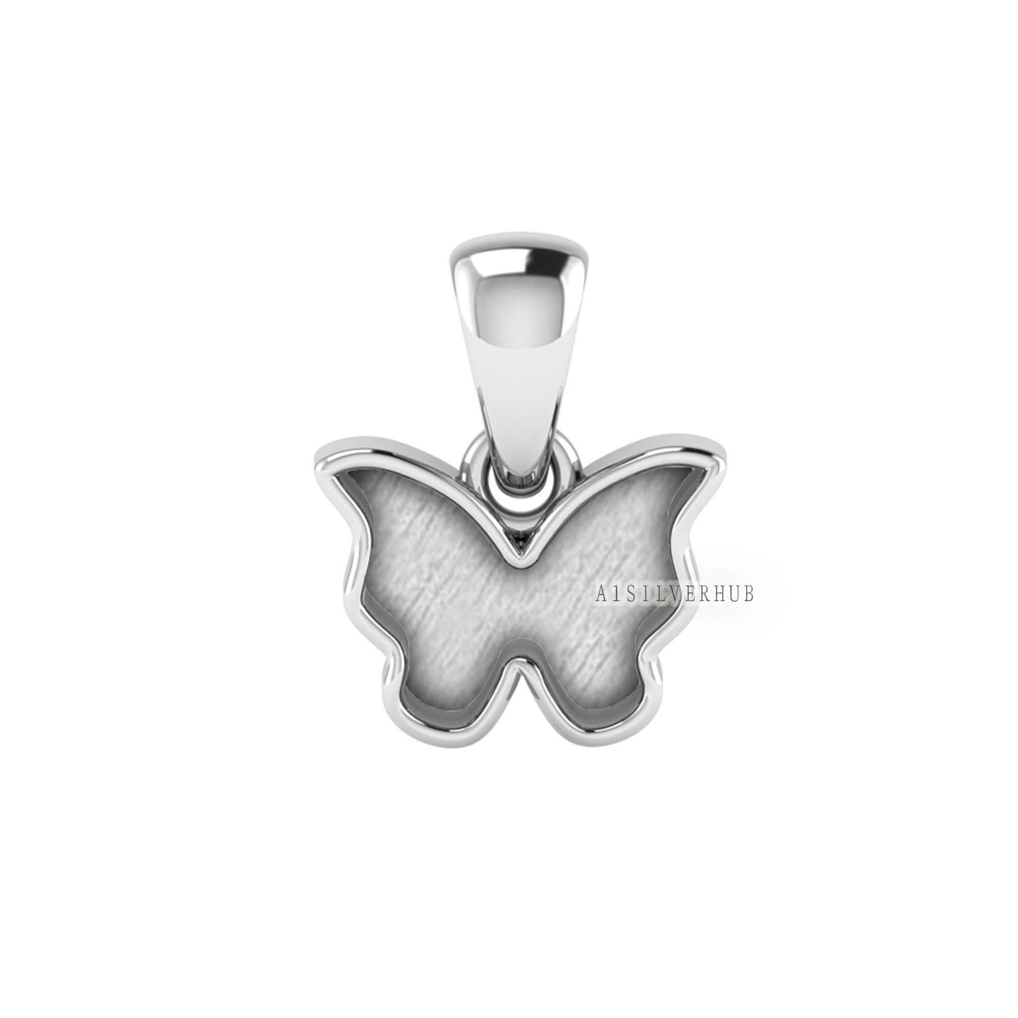 925 Sterling Solid Silver Tiny Butterfly DIY Breastmilk/Keepsake Blank Pendant Setting, Good for Resin & Ashes Work, Memorial Jewelry Crafts