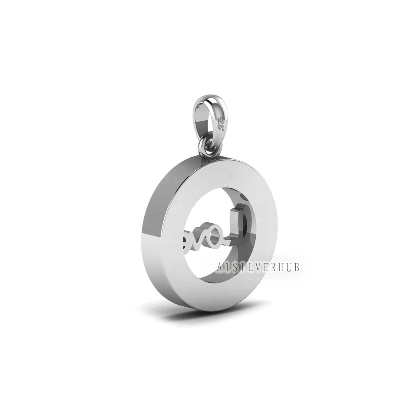 925 Sterling Silver Blank Bezel Love Memorial Pendant, Good for Resin & Ashes Work, DIY Crafts Breastmilk/Keepsake Pendant, Locket Pendant