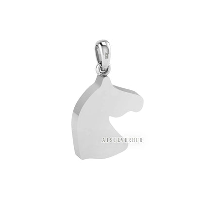 Horse Face 925 Sterling Silver, Good Luck Pendant, Breastmilk/Keepsake Blank Pendant, Good for Resin & Ashes Work, Horse Face Jewelry Crafts