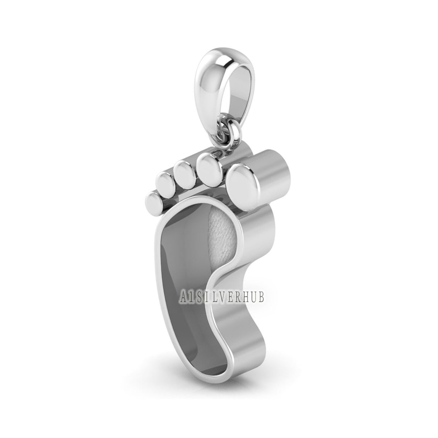 925 Sterling Silver Baby Foot Blank Bezel Pendant Setting, Good For Pour Resin Work, Keepsake/Breastmilk DIY Crafts, Baby Feet Memorial Gift