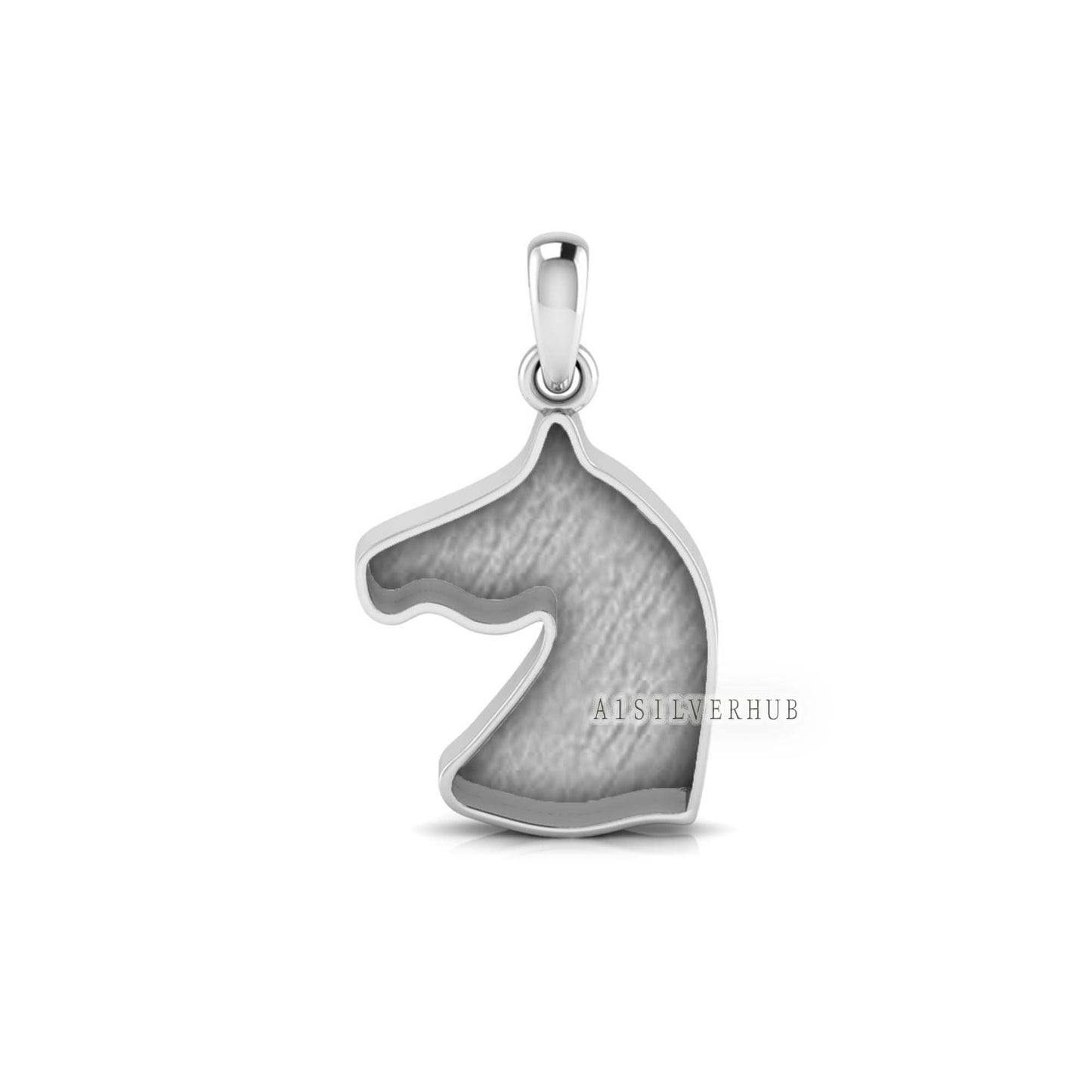 Horse Face 925 Sterling Silver, Good Luck Pendant, Breastmilk/Keepsake Blank Pendant, Good for Resin & Ashes Work, Horse Face Jewelry Crafts
