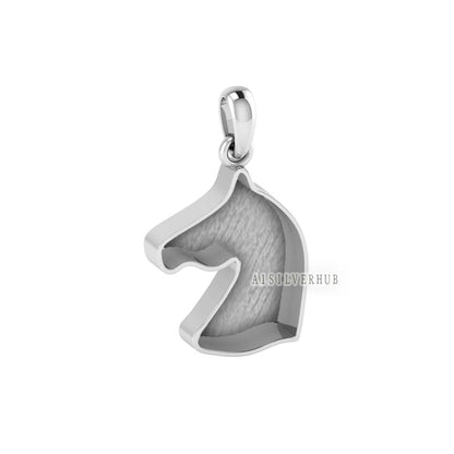 Horse Face 925 Sterling Silver, Good Luck Pendant, Breastmilk/Keepsake Blank Pendant, Good for Resin & Ashes Work, Horse Face Jewelry Crafts
