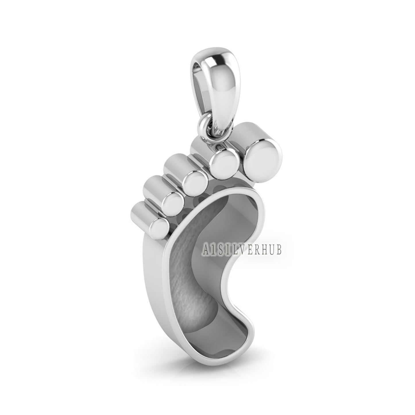 925 Sterling Silver Baby Foot Blank Bezel Pendant Setting, Good For Pour Resin Work, Keepsake/Breastmilk DIY Crafts, Baby Feet Memorial Gift